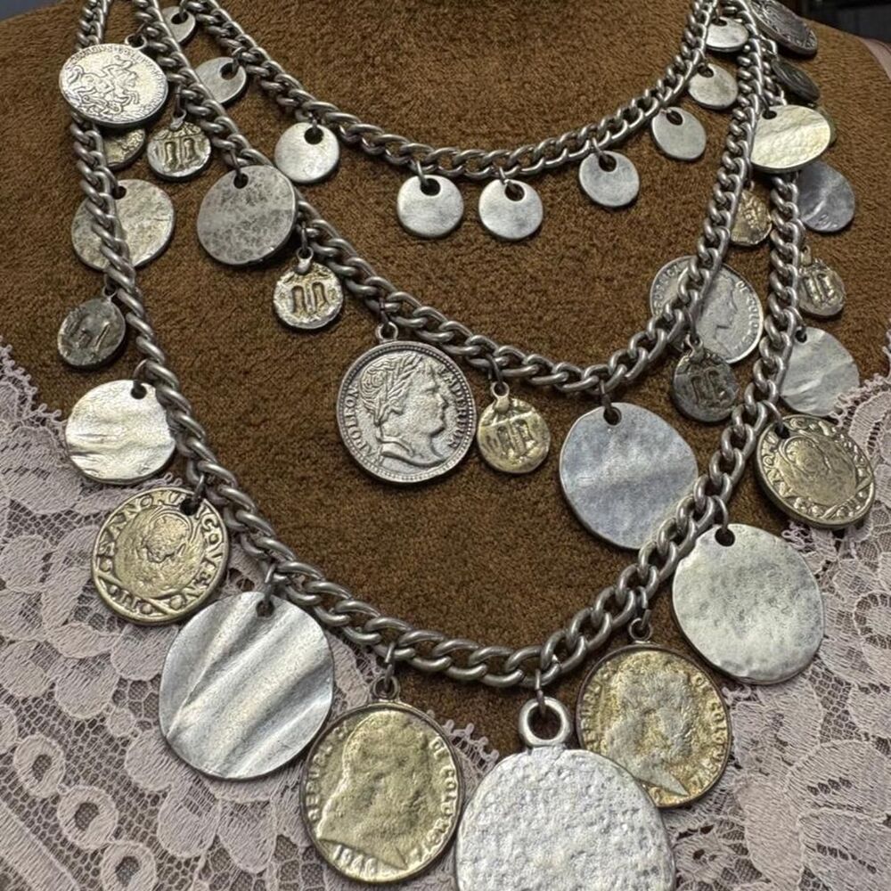 Festival Rave Fairy Boho Layered Coin Necklace Pirate • Cosplay • Costume - Picture 3 of 6